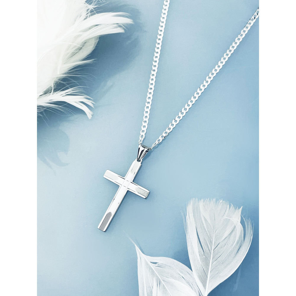 Silber Anhänger Kreuz  Erstkommunion Taufe