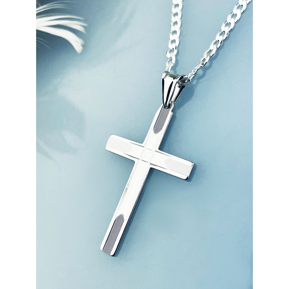 Silber Anhänger Kreuz  Erstkommunion Taufe