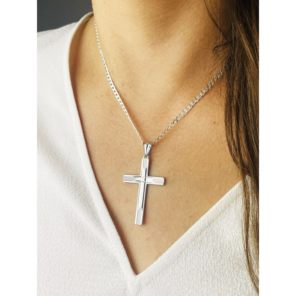 Silber Anhänger Kreuz  Erstkommunion Taufe