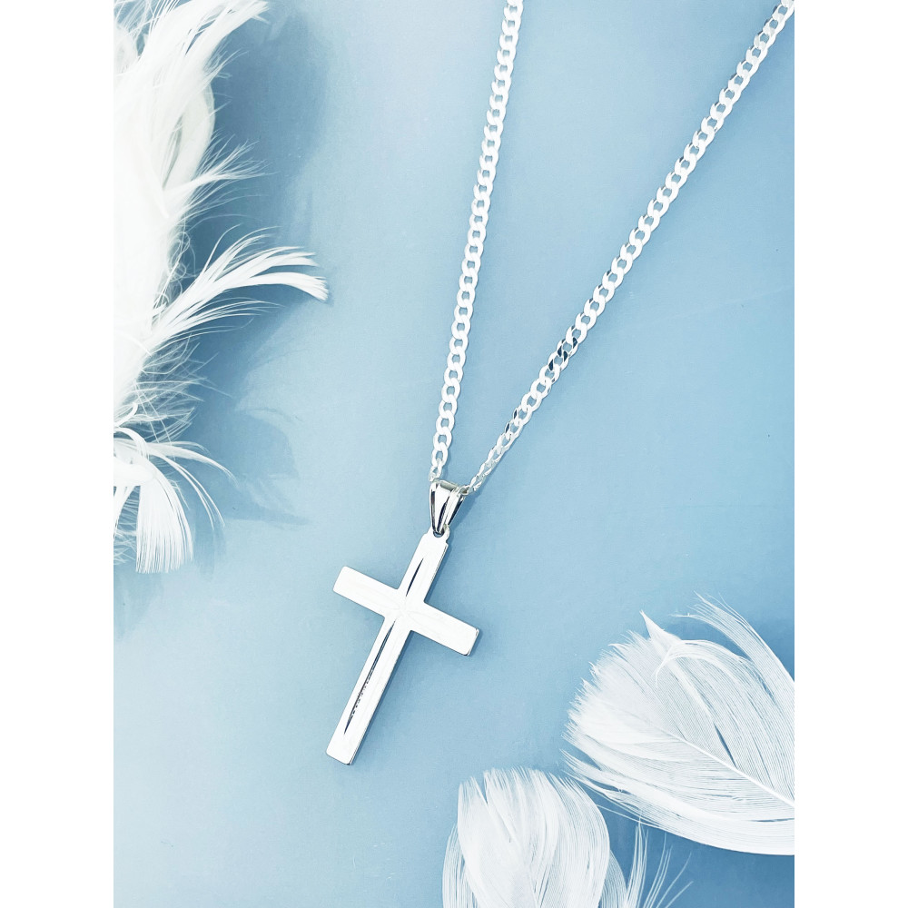 Silber Anhänger Kreuz  Erstkommunion Taufe