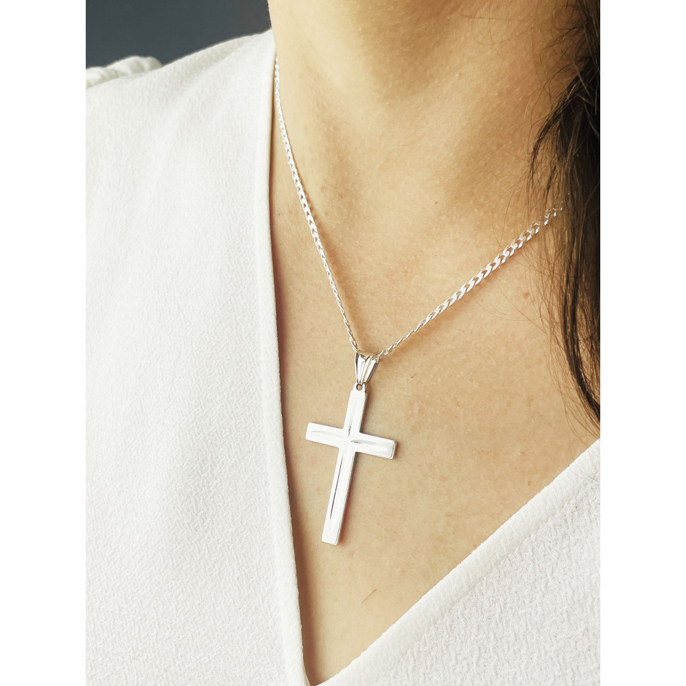 Silber Anhänger Kreuz  Erstkommunion Taufe