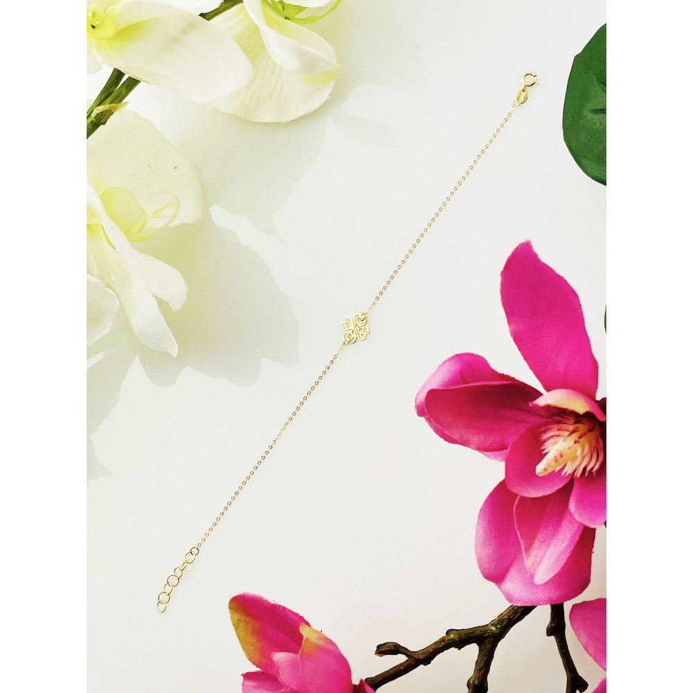 copy of Złota bransoletka celebrytka serce nieskończoność