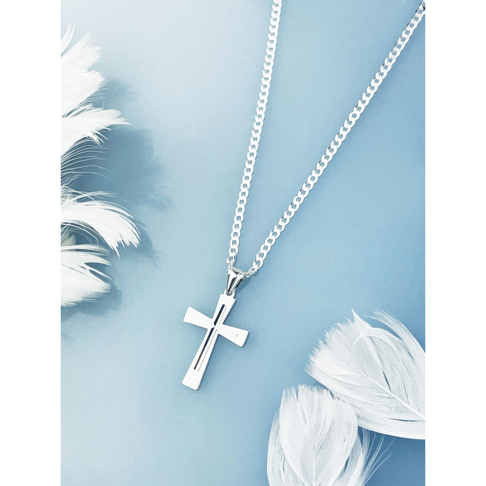 Silber Anhänger Kreuz  Erstkommunion Taufe