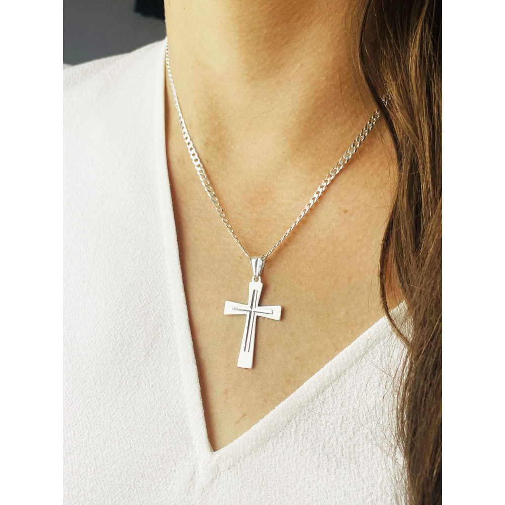 Silber Anhänger Kreuz  Erstkommunion Taufe