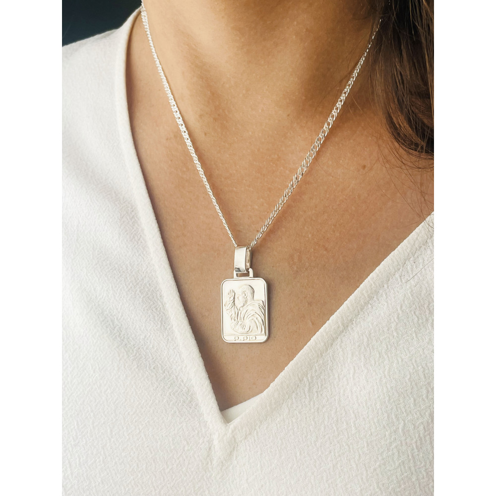 Silber Anhänger Pater PIO Erstkommunion 925er