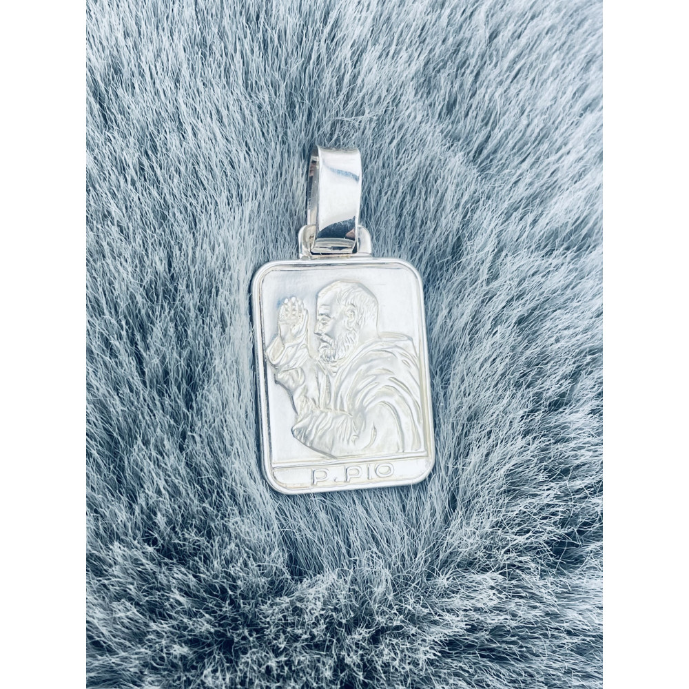 Silber Anhänger Pater PIO Erstkommunion 925er