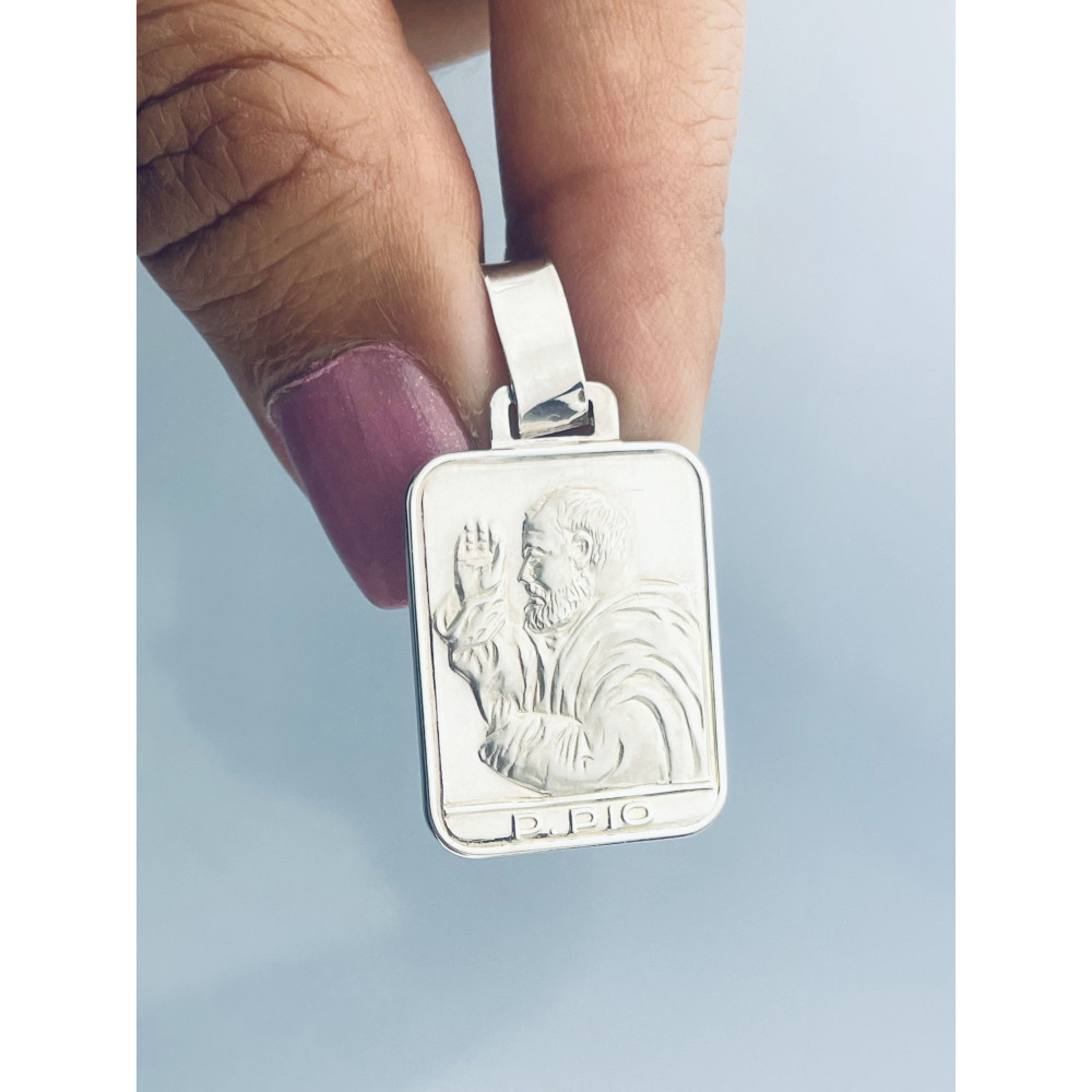 Silber Anhänger Pater PIO Erstkommunion 925er