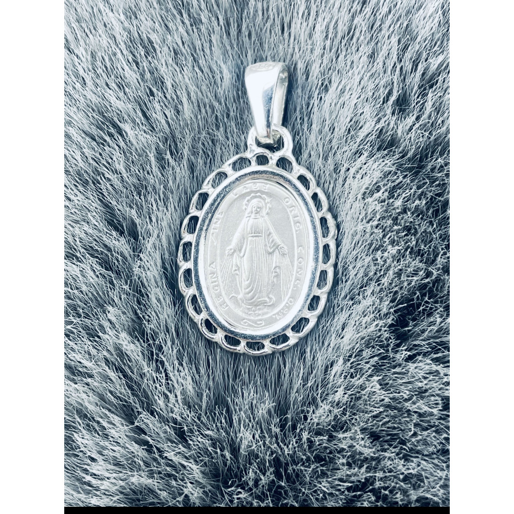 Silber Anhänger Madonna Maria Erstkommunion 925er