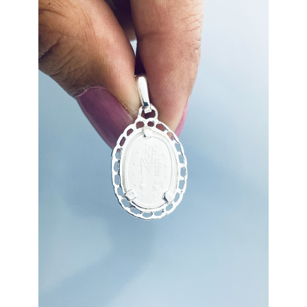 Silber Anhänger Madonna Maria Erstkommunion 925er