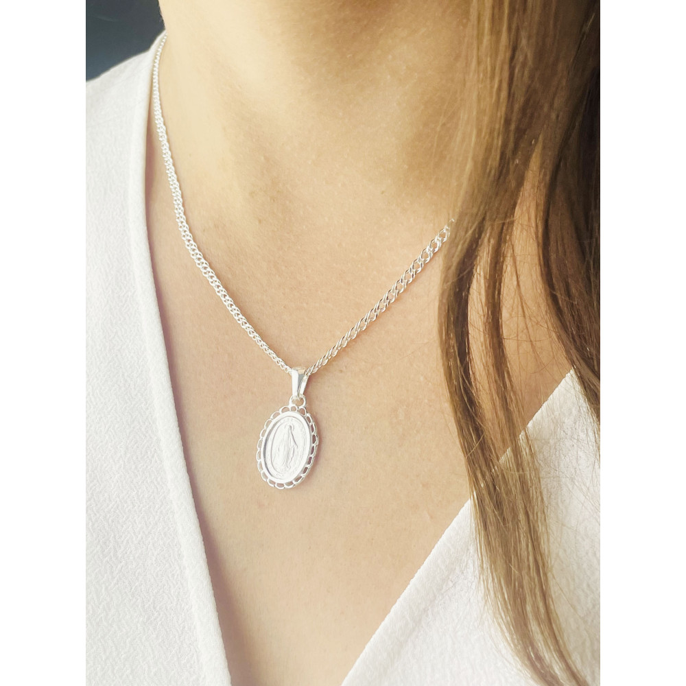 Silber Anhänger Madonna Maria Erstkommunion 925er