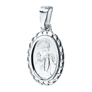 Srebrny Medalik Aniołek Cherubinek Komunia Chrzest