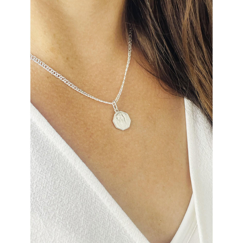 Silber Anhänger Madonna Maria Erstkommunion 925er