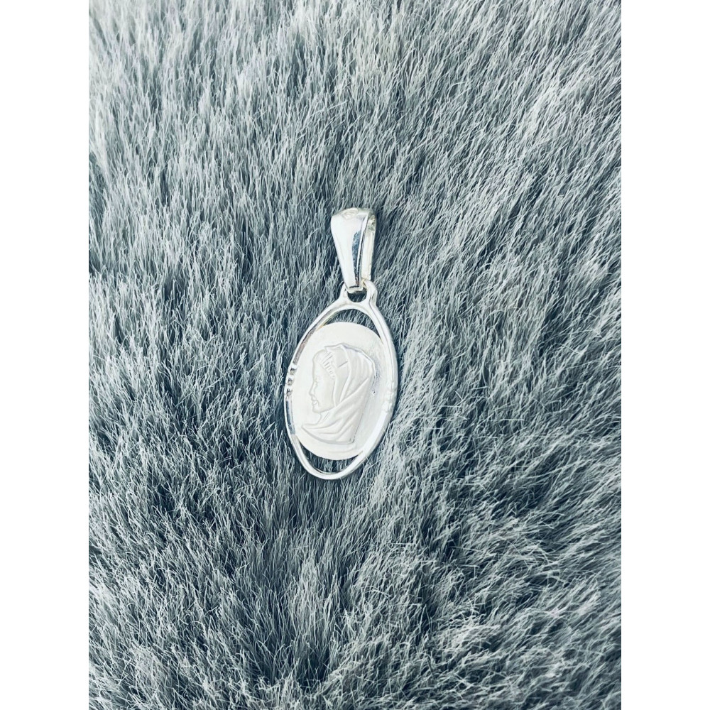 Silber Anhänger Madonna Maria Erstkommunion 925er