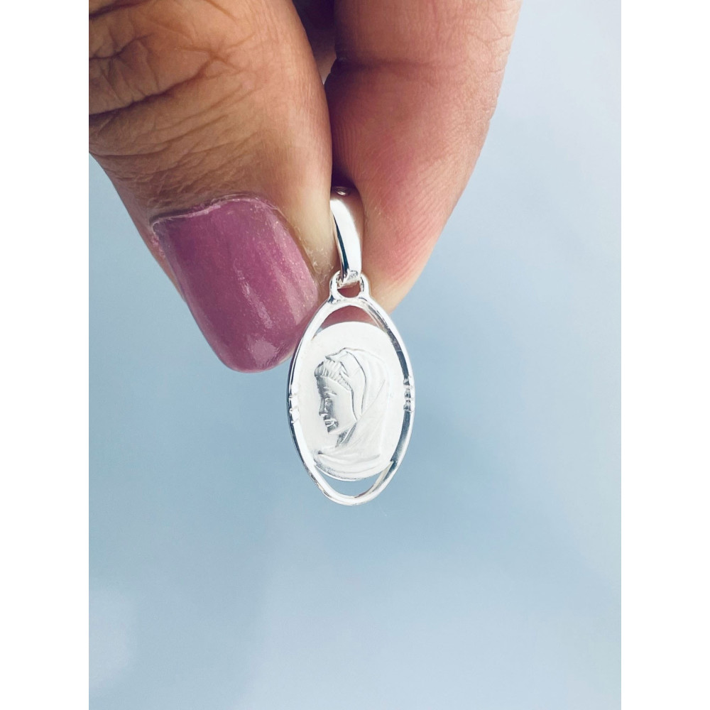 Silber Anhänger Madonna Maria Erstkommunion 925er