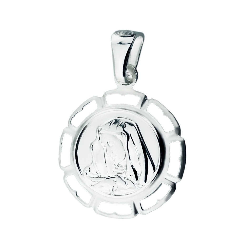 Silber Anhänger Madonna Maria mit Jesuskind Erstkommunion 925er