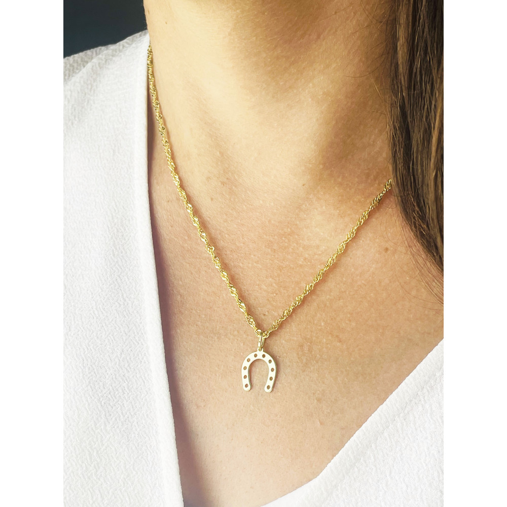 Anhänger Kettenanhänger Gold Goldanhänger Hufeisen 585er 14KT