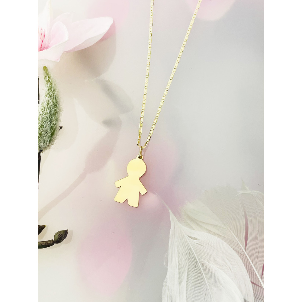 Anhänger Kettenanhänger Gold Goldanhänger Junge 585er 14KT