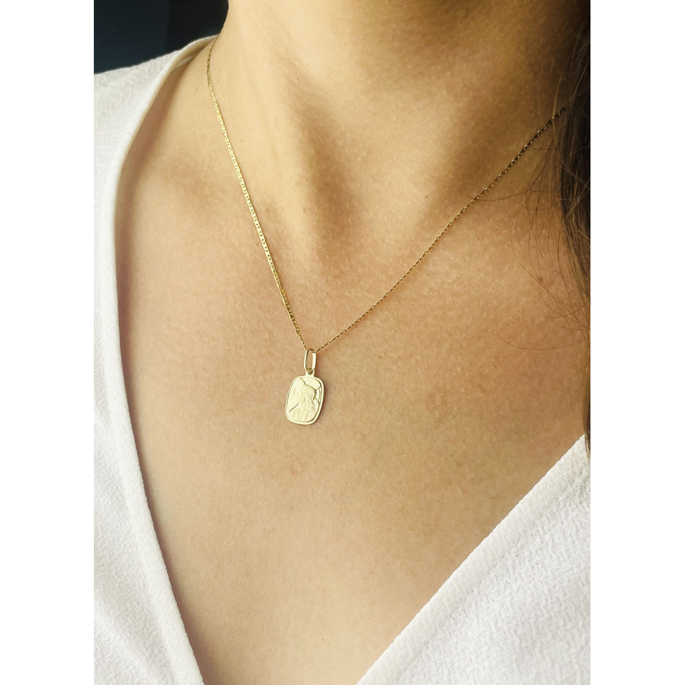 Złoty Medalik Zawieszka Pan Jezus Chrzest Komunia