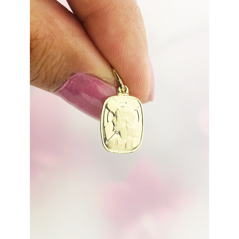 Złoty Medalik Zawieszka Pan Jezus Chrzest Komunia