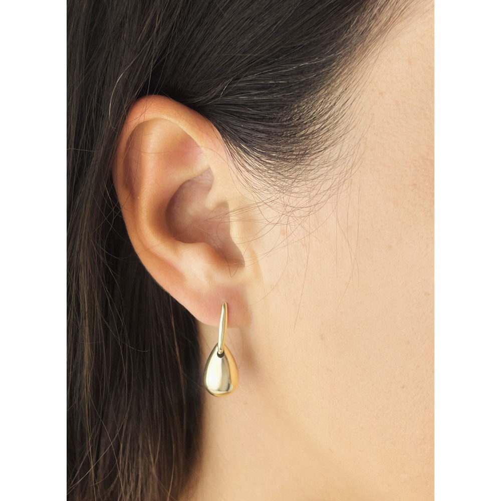 copy of Złote kolczyki kuleczki z cyrkoniami dwukolorowe