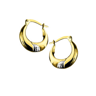 Kreis Creolen Ohrringe Ohrhänger Ohrstecker Ohrschmuck Paar Gelbgold 585er 14KT