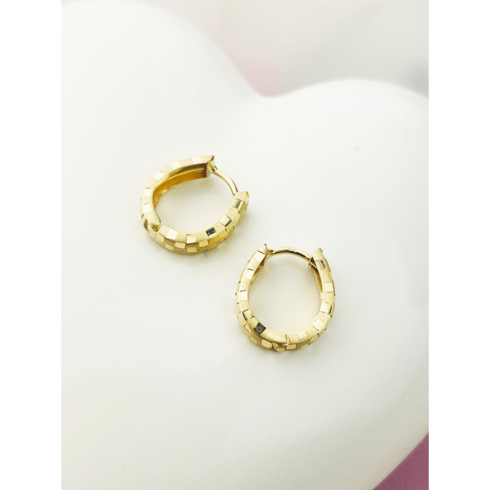 copy of Złote kolczyki kuleczki z cyrkoniami dwukolorowe