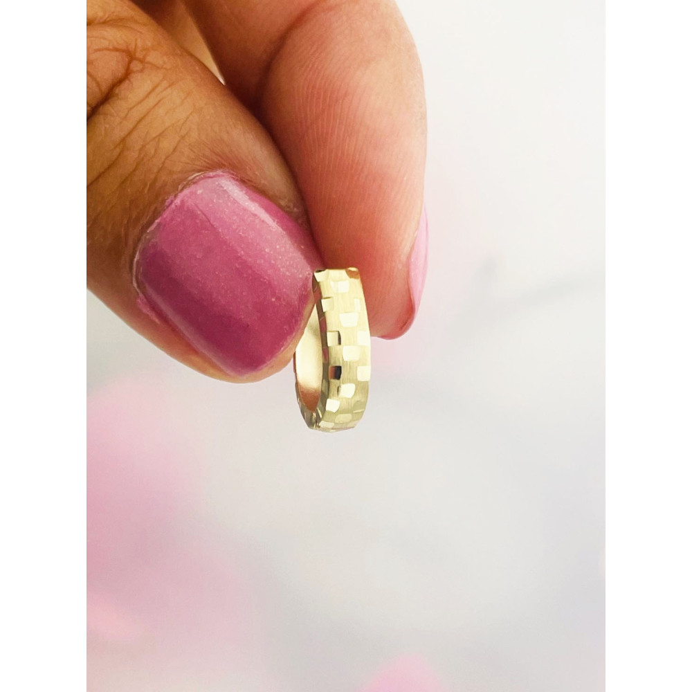 Kreis Creolen Ohrringe Ohrhänger Ohrstecker Ohrschmuck Paar Gelbgold 585er 14KT