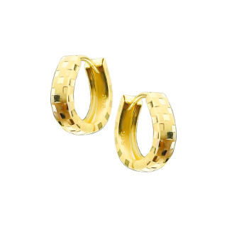 Kreis Creolen Ohrringe Ohrhänger Ohrstecker Ohrschmuck Paar Gelbgold 585er 14KT