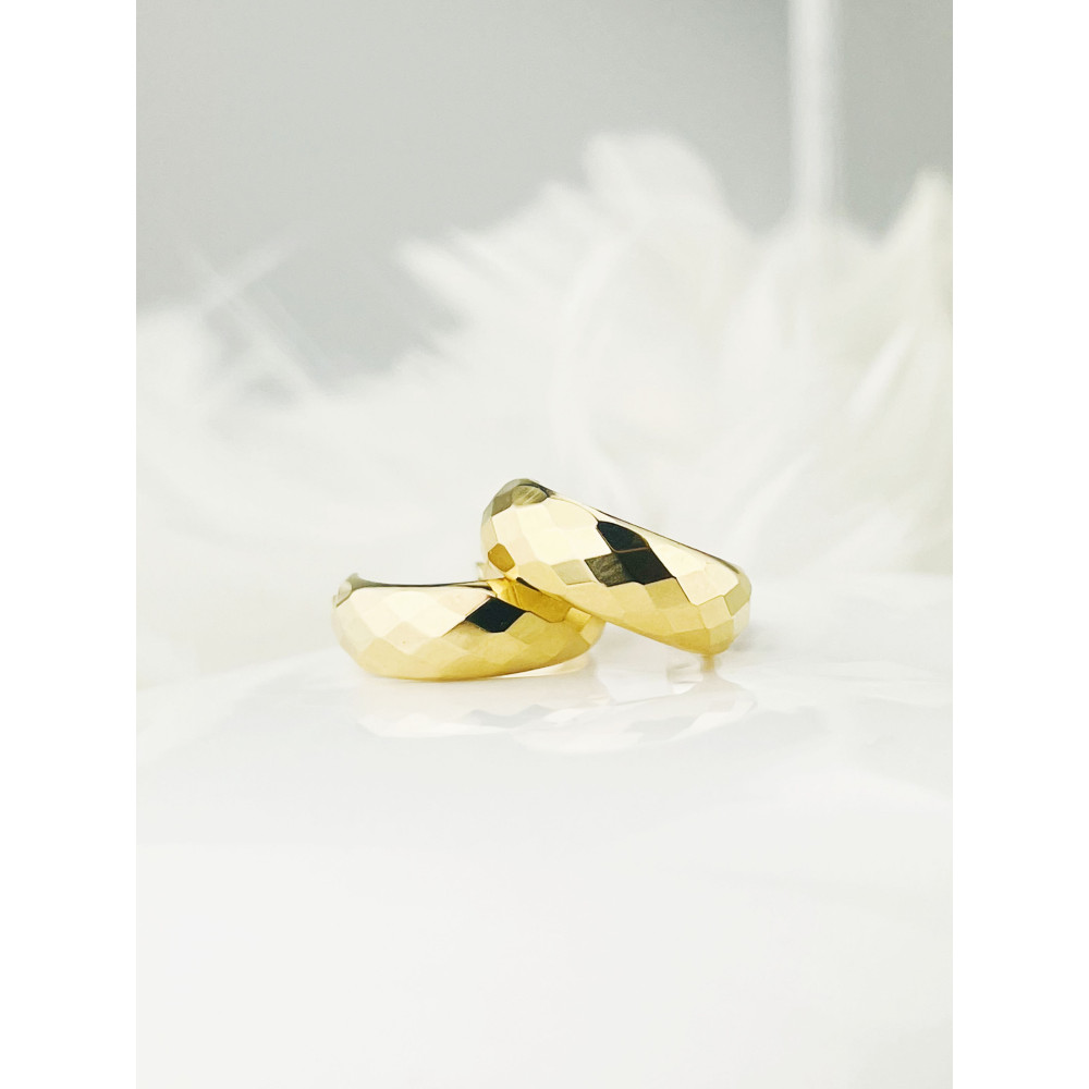 copy of Złote kolczyki kuleczki z cyrkoniami dwukolorowe