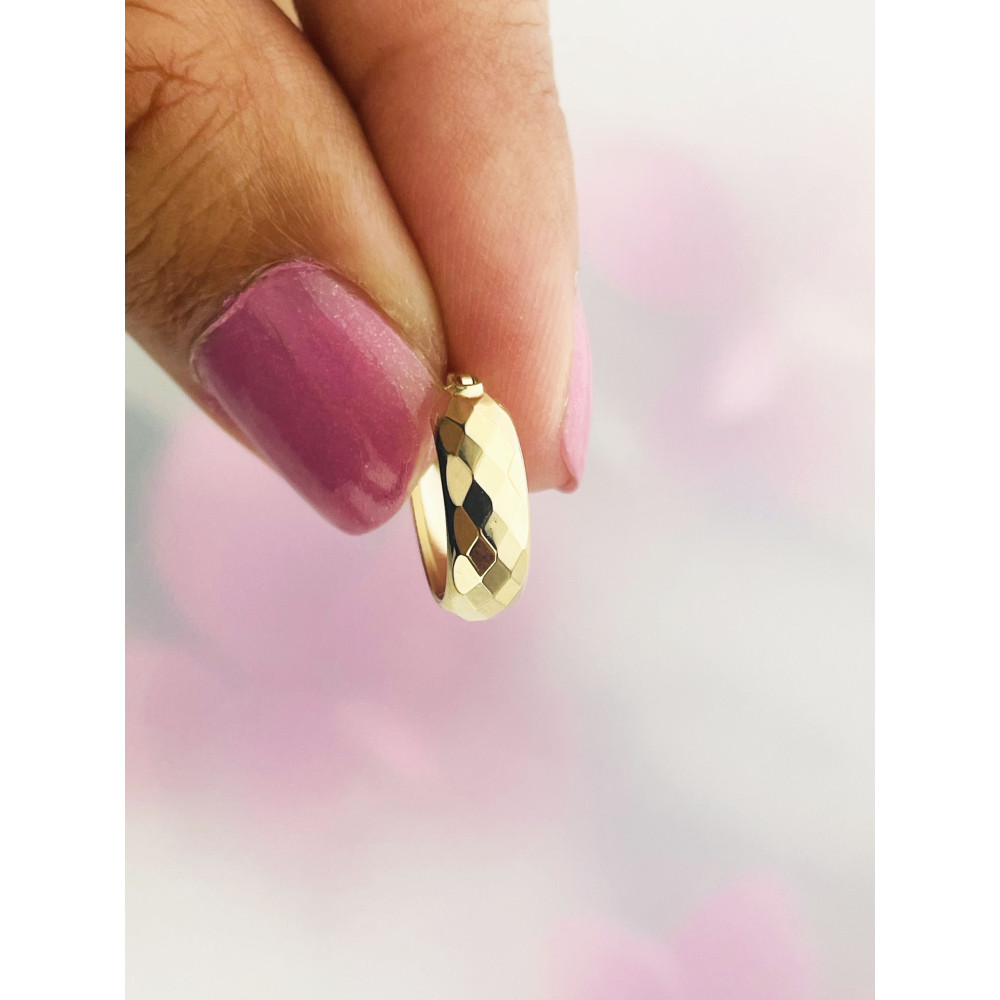 Kreis Creolen Ohrringe Ohrhänger Ohrstecker Ohrschmuck Paar Gelbgold 585er 14KT