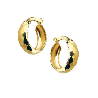 Kreis Creolen Ohrringe Ohrhänger Ohrstecker Ohrschmuck Paar Gelbgold 585er 14KT