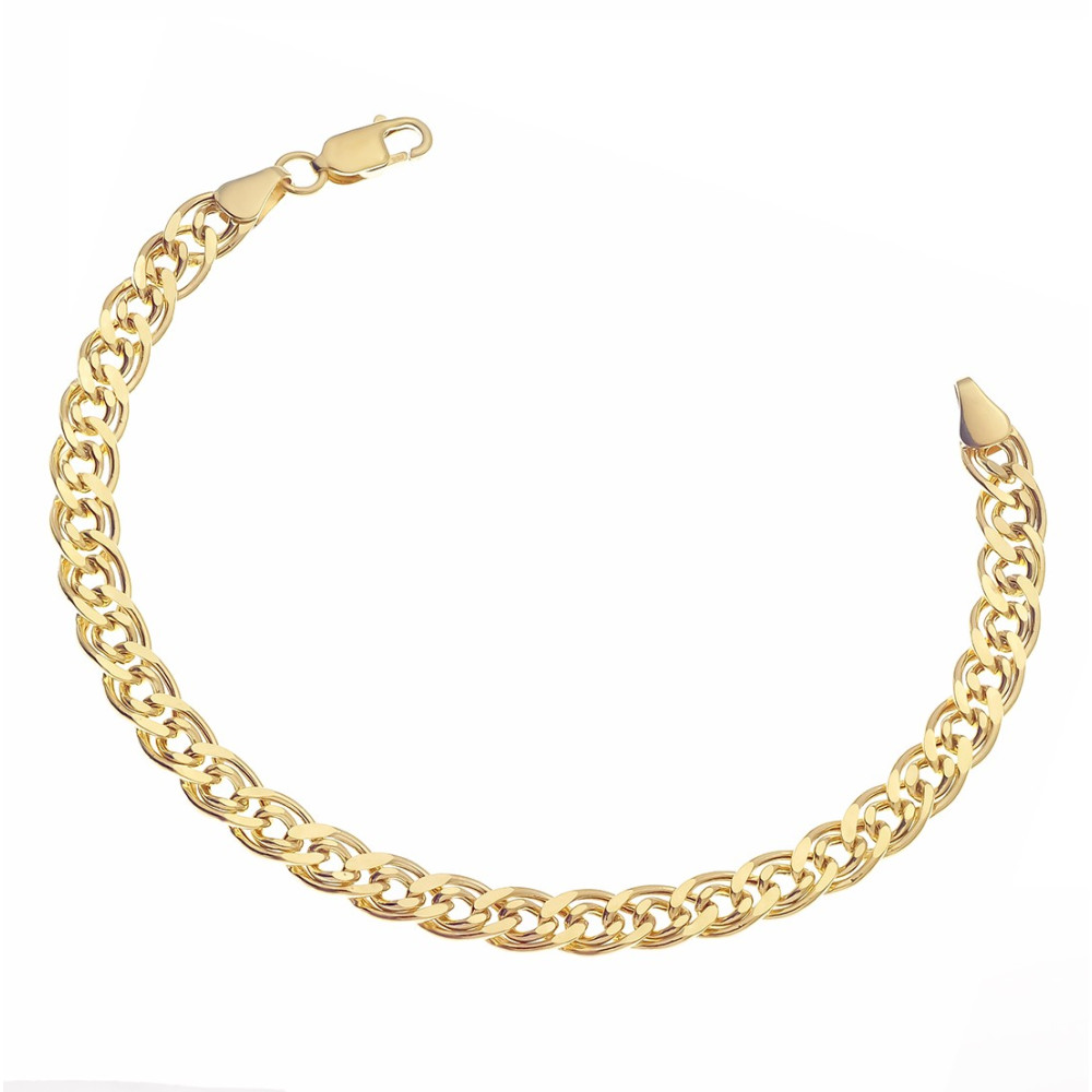 Goldarmband Armband Armkette Nonnakette Doppelpanzerkette Gelbgold 585er 14KT