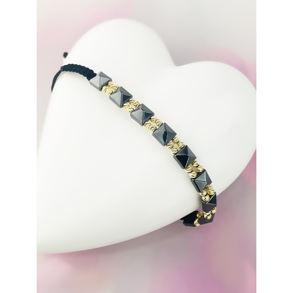 Armband Armkette String Armband goldenen Perlen und Hämatit