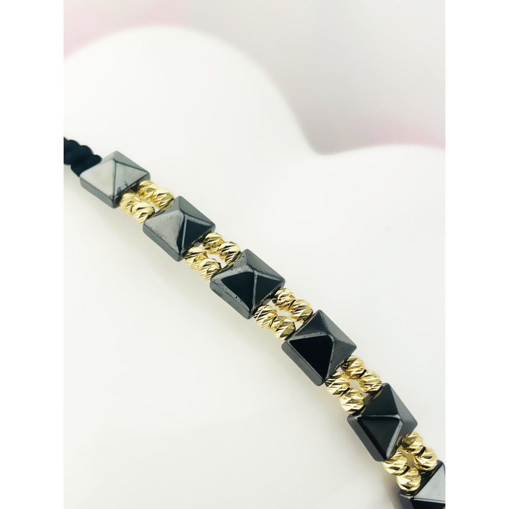 copy of Złota bransoletka z zawieszkami serce