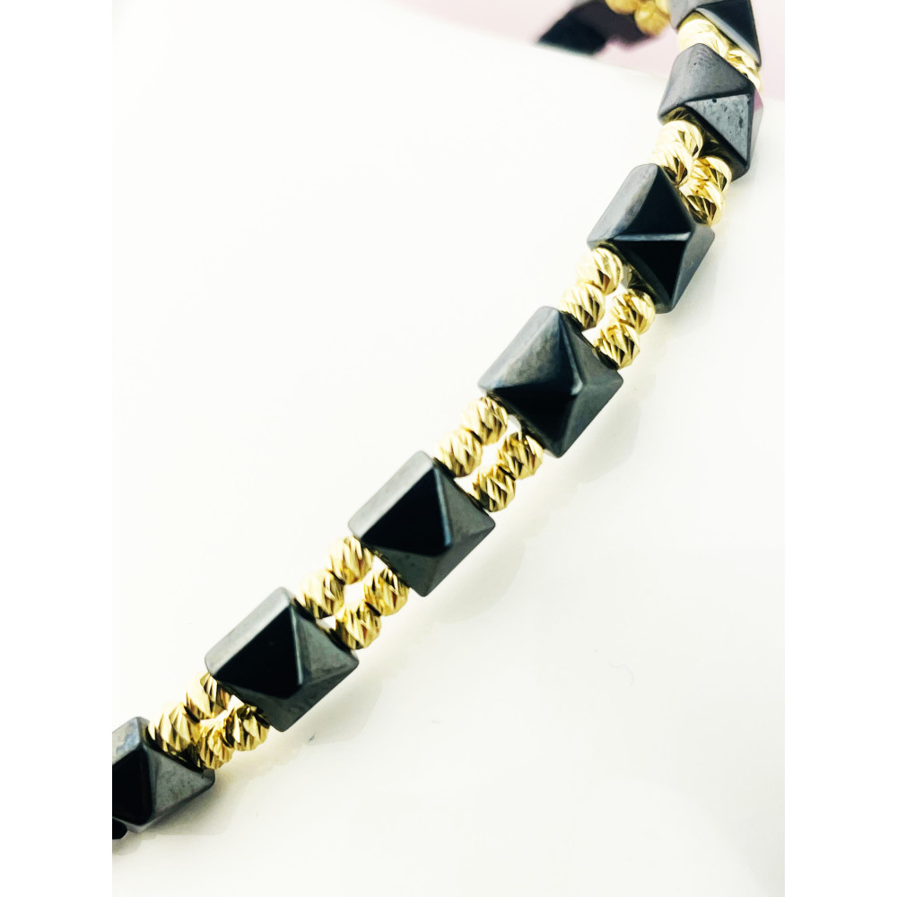 Armband Armkette String Armband goldenen Perlen und Hämatit