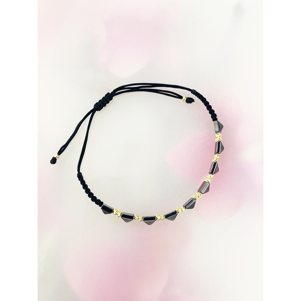 Armband Armkette String Armband goldenen Perlen und Hämatit