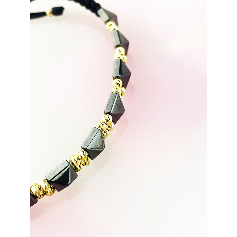 Armband Armkette String Armband goldenen Perlen und Hämatit