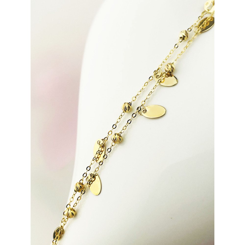 copy of Złota bransoletka z zawieszkami serce