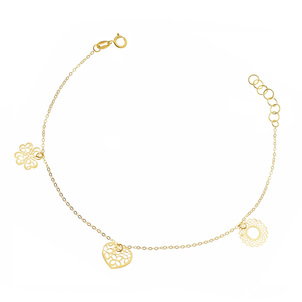 copy of Złota bransoletka celebrytka serce nieskończoność