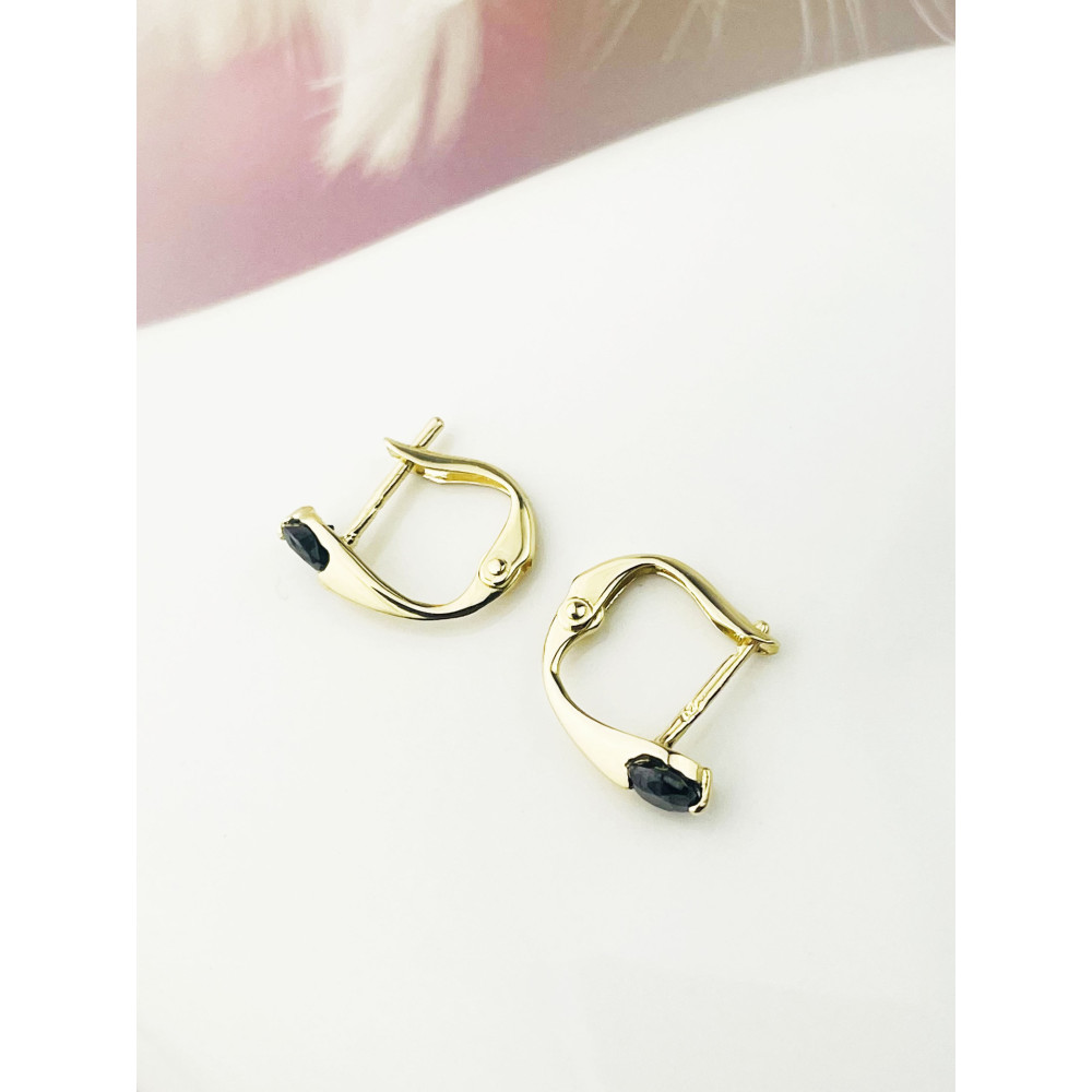 Gold Ohrringe Mit Onyx Ohrhänger Ohrstecker Ohrschmuck Gelbgold