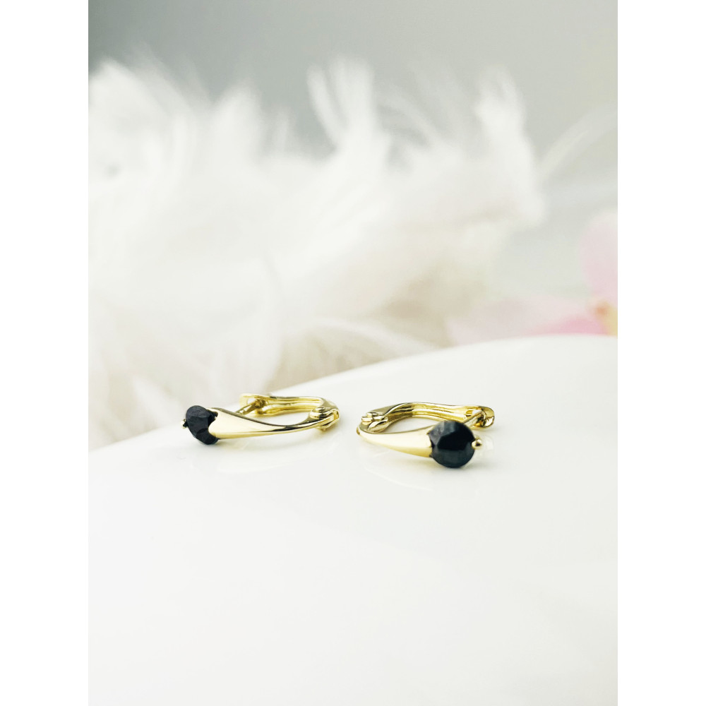 Gold Ohrringe Mit Onyx Ohrhänger Ohrstecker Ohrschmuck Gelbgold