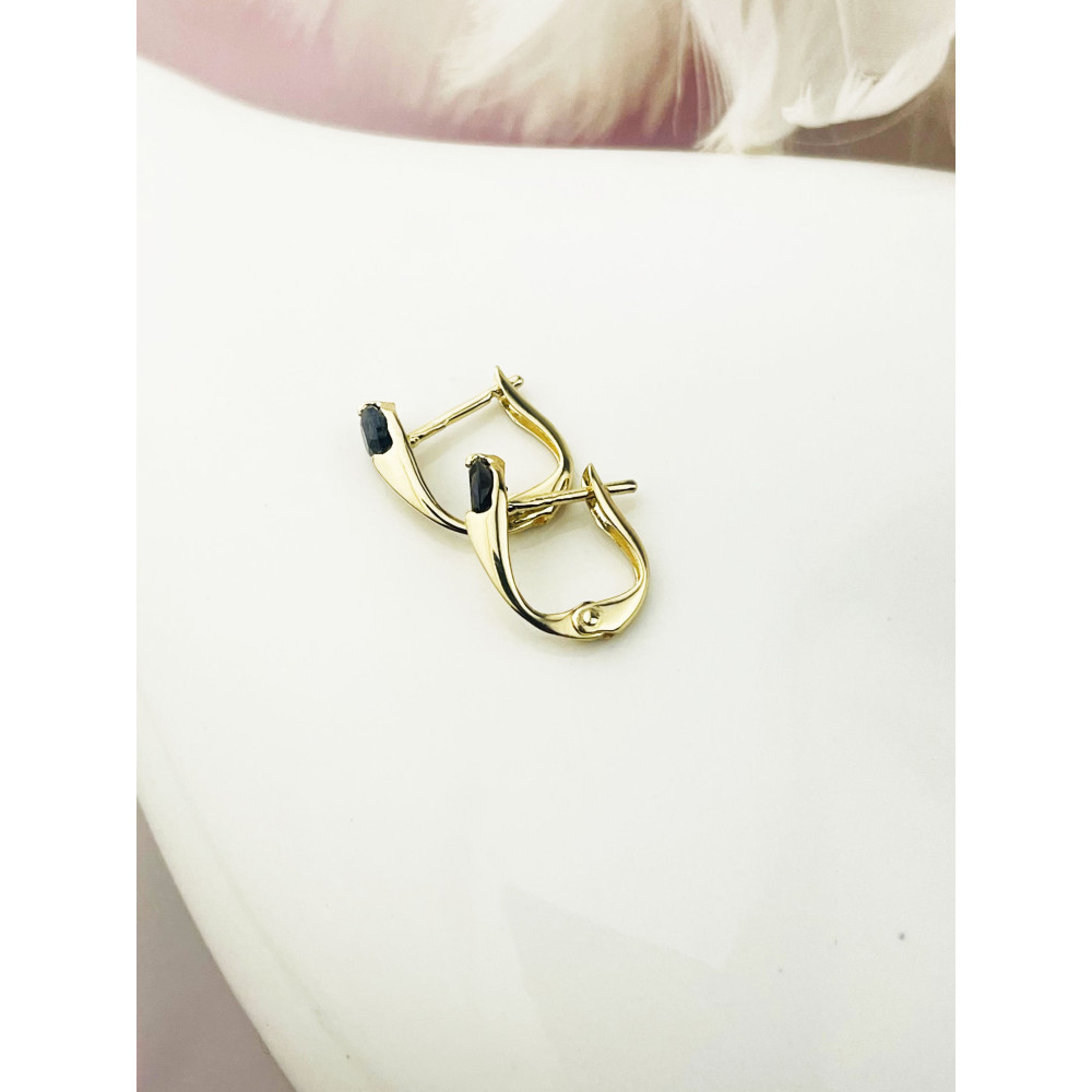 Gold Ohrringe Mit Onyx Ohrhänger Ohrstecker Ohrschmuck Gelbgold