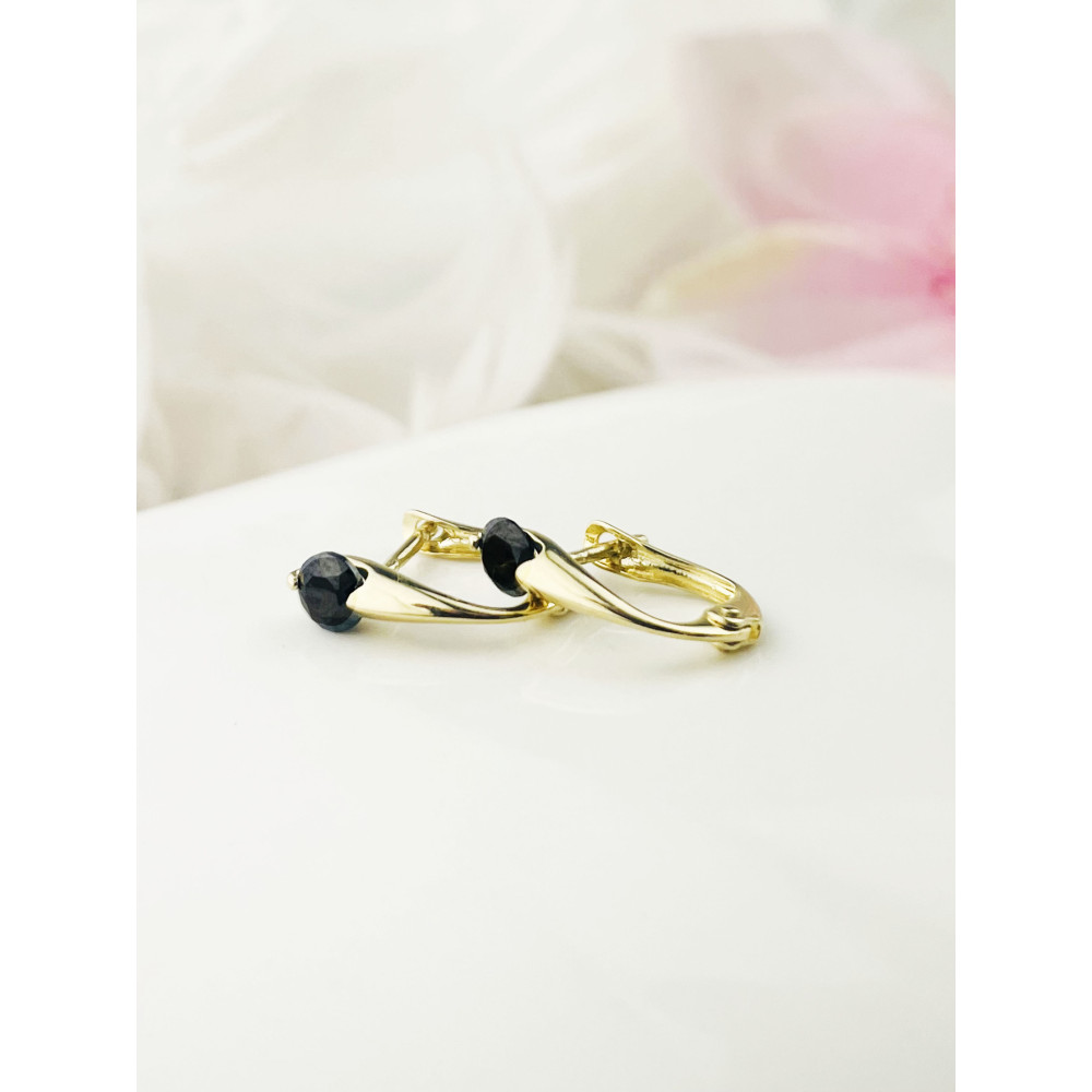 Gold Ohrringe Mit Onyx Ohrhänger Ohrstecker Ohrschmuck Gelbgold