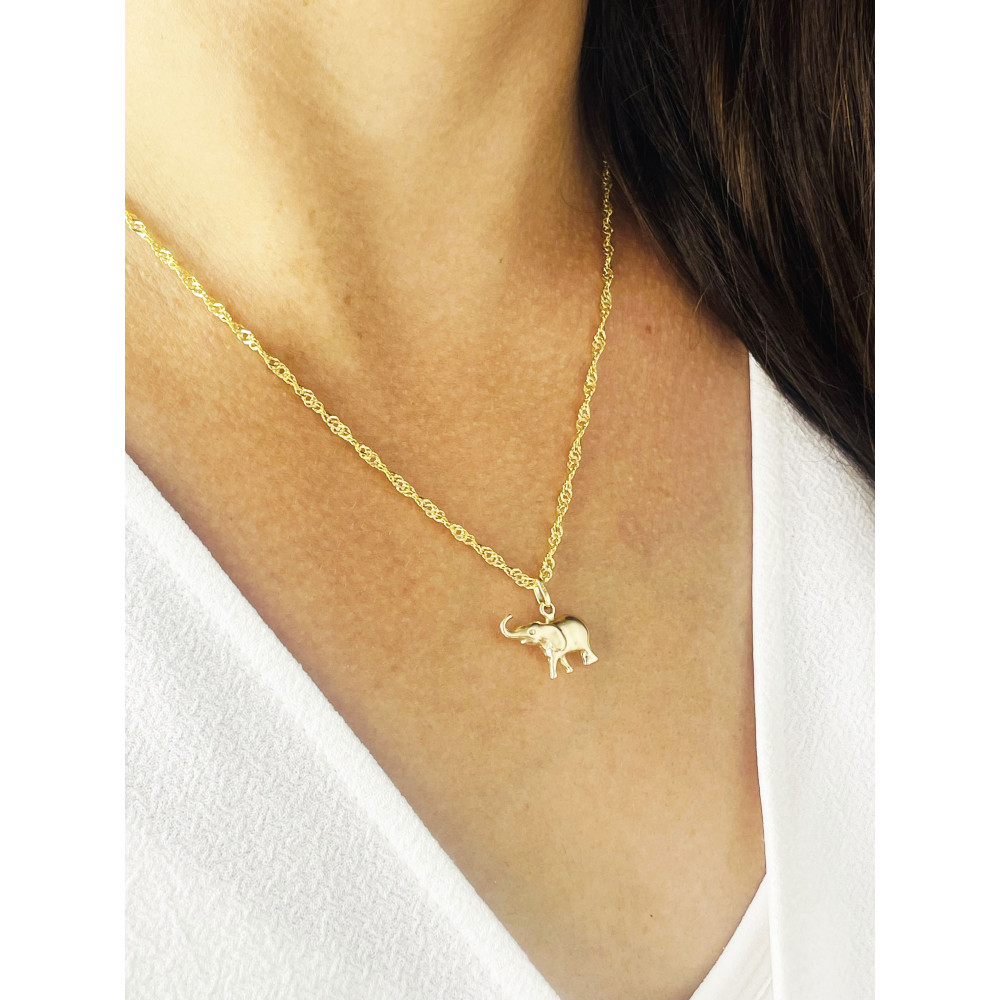 Anhänger Kettenanhänger Gold Goldanhänger Elefant 585er 14KT