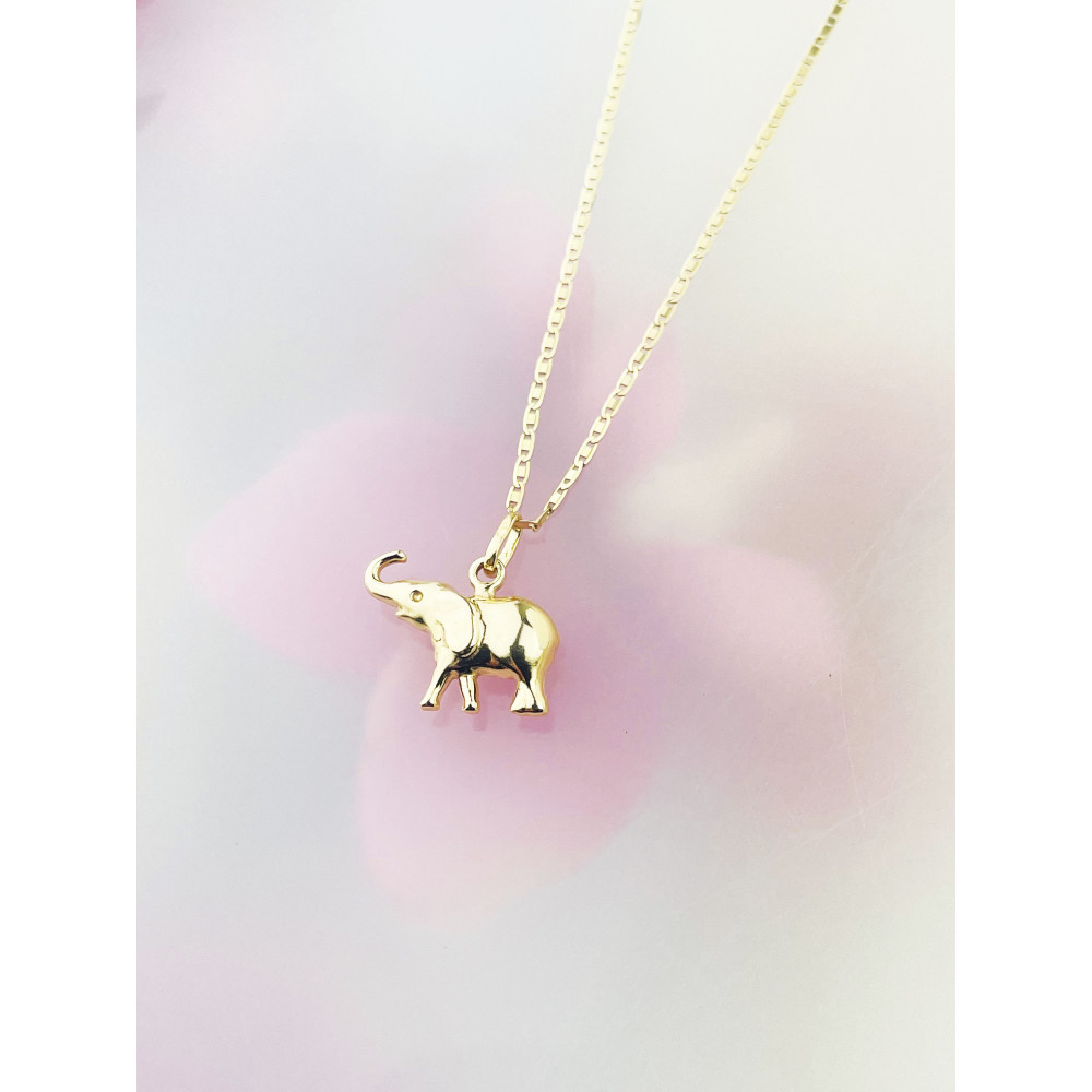 Anhänger Kettenanhänger Gold Goldanhänger Elefant 585er 14KT