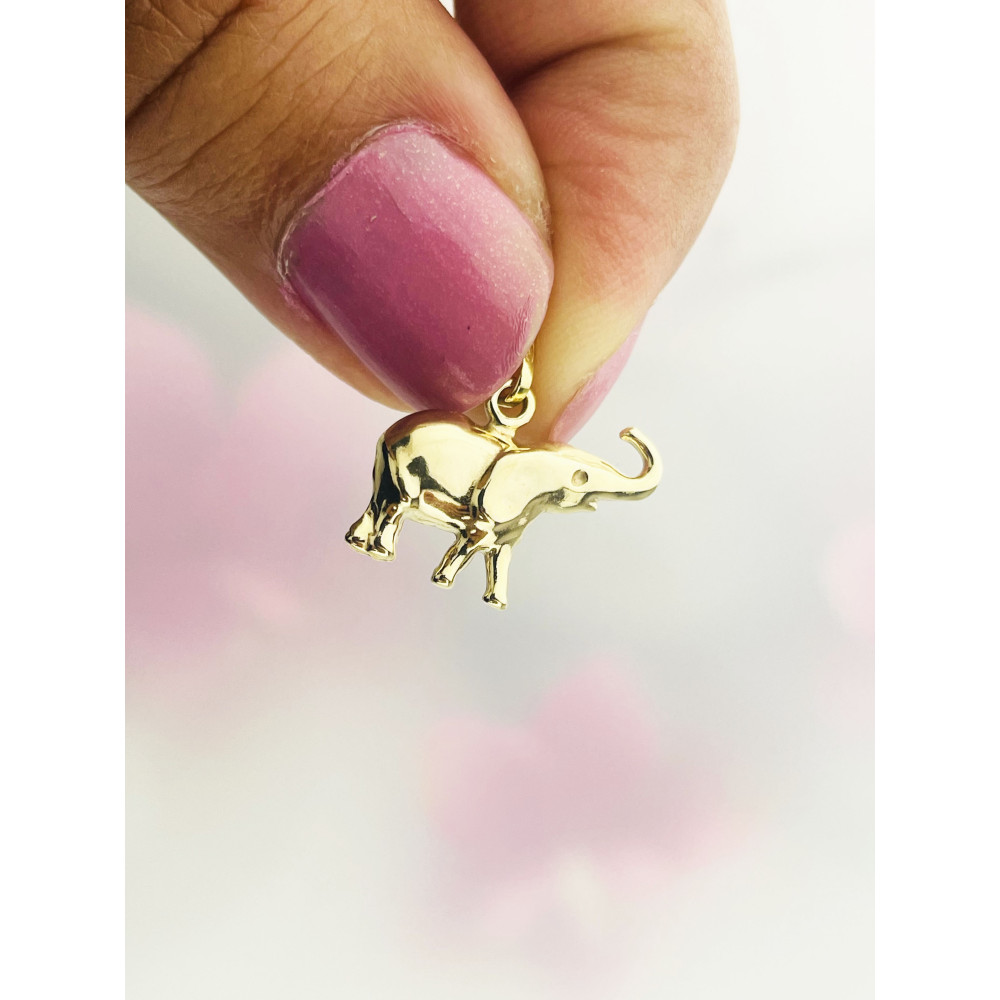 Anhänger Kettenanhänger Gold Goldanhänger Elefant 585er 14KT