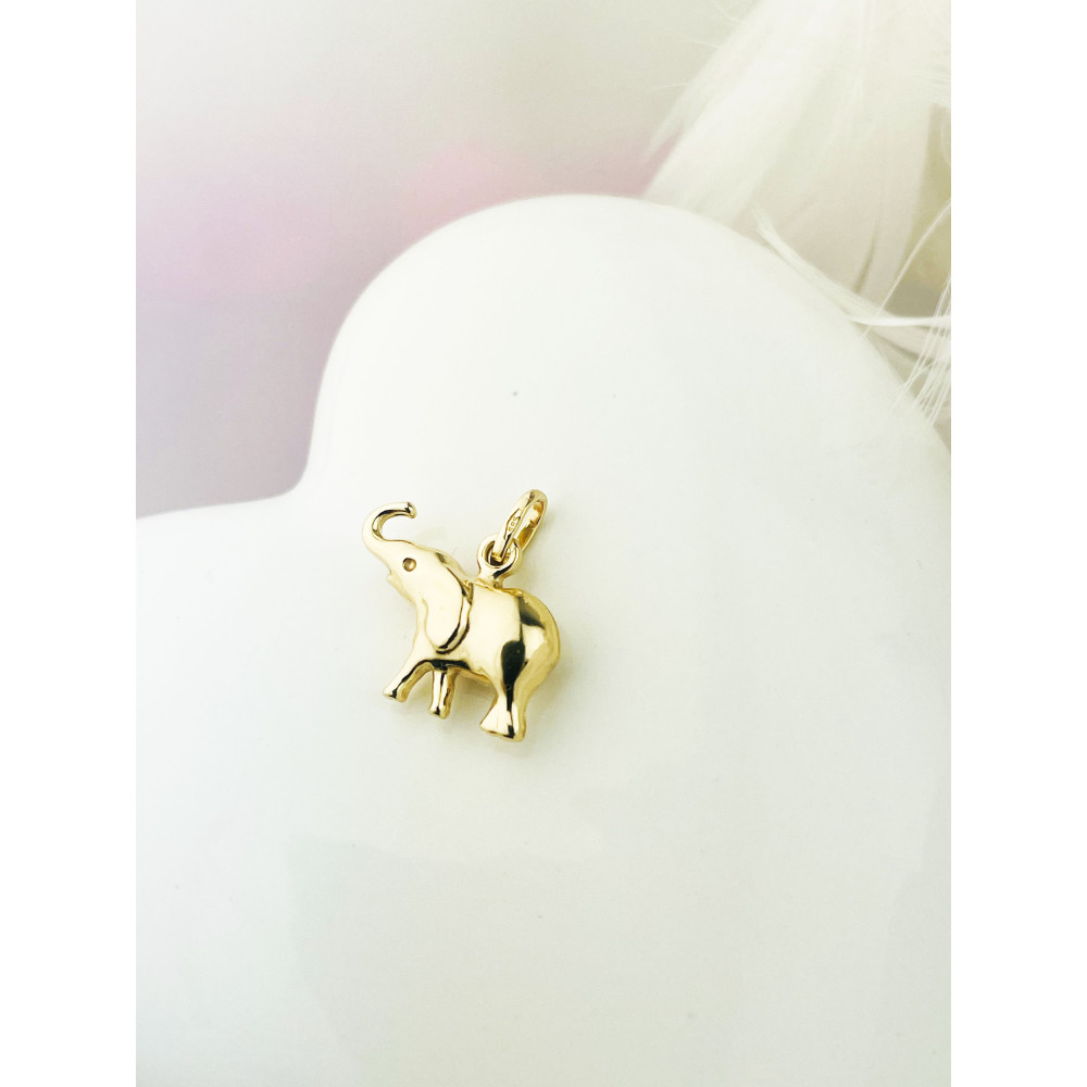 Anhänger Kettenanhänger Gold Goldanhänger Elefant 585er 14KT