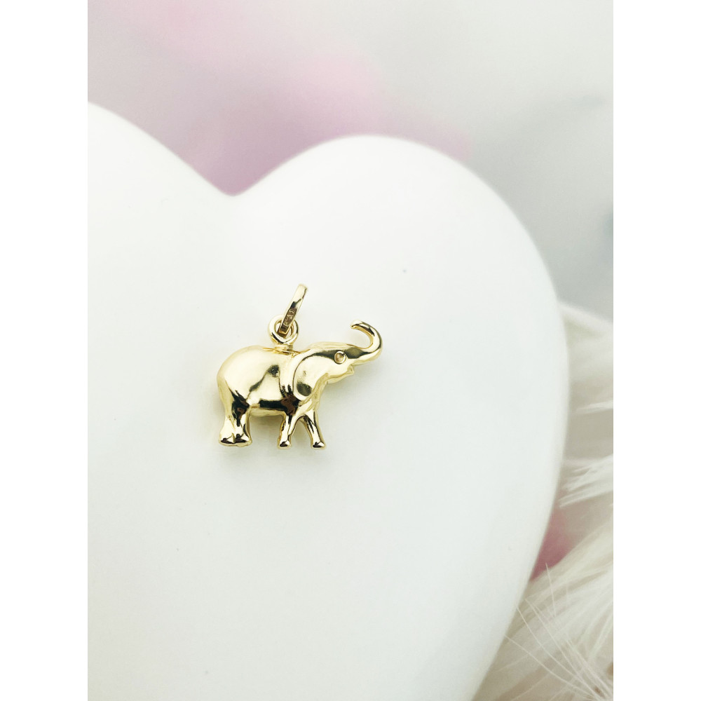 Anhänger Kettenanhänger Gold Goldanhänger Elefant 585er 14KT
