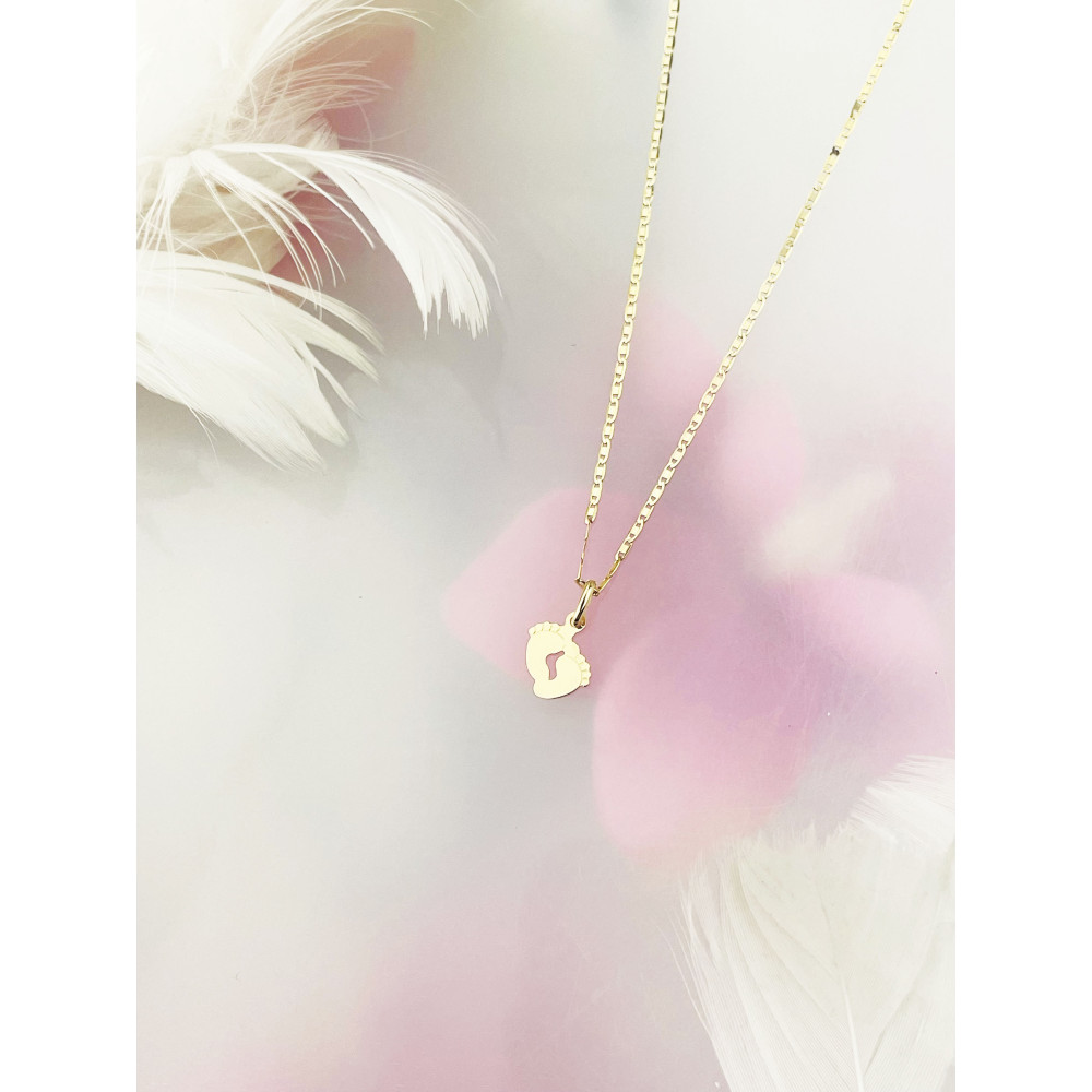 Anhänger Füße Kettenanhänger Gelbgold Goldanhänger 585er 14KT