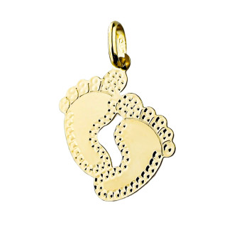 Anhänger Füße Kettenanhänger Gelbgold Goldanhänger 585er 14KT